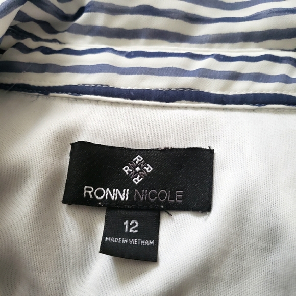 Ronni Nicole Semi Sheer Button Front Dress - Picture 6 of 6